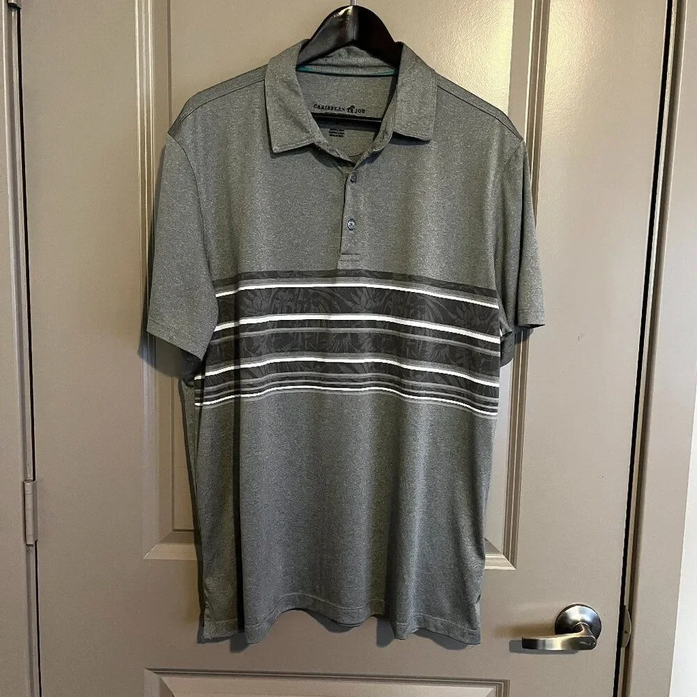 Men's XL‎ Grey Caribbean Joe Polo